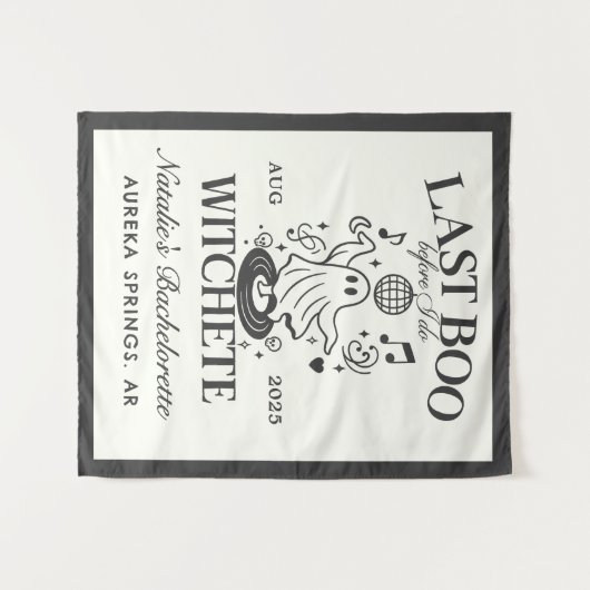 Letztes Boo, bevor ich Bachelorette-Halloween-Part Wandteppich (Vorderseite (Horizontal))