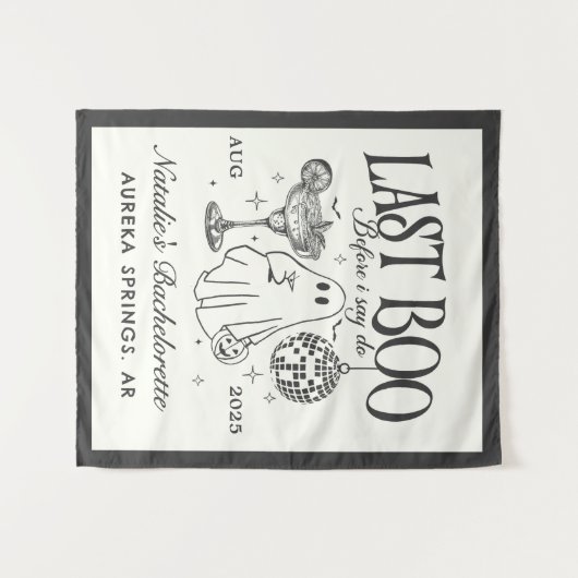 Letztes Boo, bevor ich Bachelorette-Halloween-Part Wandteppich (Vorderseite (Horizontal))