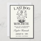 Letztes Boo, bevor ich Bachelorette-Strecke Einladung (Vorderseite)