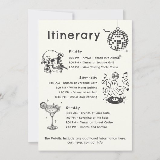 Letztes Boo, bevor ich Bachelorette-Strecke Einladung (Rückseite)