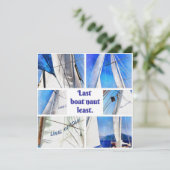 Letztes Boot Naut Least Puff künstlerische weiße S Save The Date (Stehend Vorderseite)