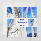 Letztes Boot Naut Least Puff künstlerische weiße S Save The Date (Vorderseite)