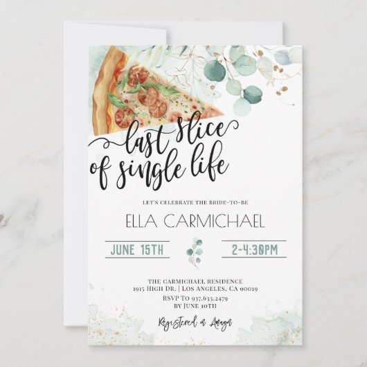 Letztes Brautparty für das Leben von Singles Einladung (Vorderseite)