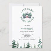 Letztes Camp vor dem Bachelorette-Wochenende Einladung (Vorderseite)