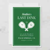 Letztes dink Pickleball Bach Weekend Einladung (Vorderseite)