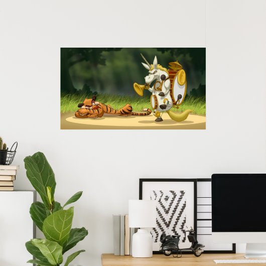 Letztes Einhornplakat Poster (Heimbüro)