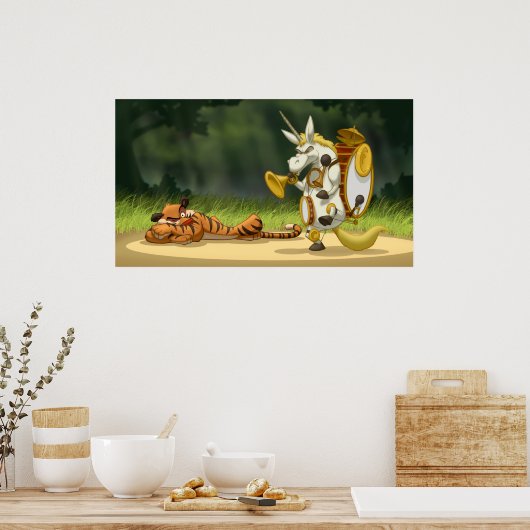 Letztes Einhornplakat Poster (Küche)