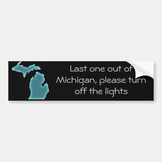 Letztes eins aus Michigan heraus Autoaufkleber (Vorne)