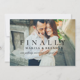 Letztes elegantes Schwarz-Weiß-Foto Save The Date