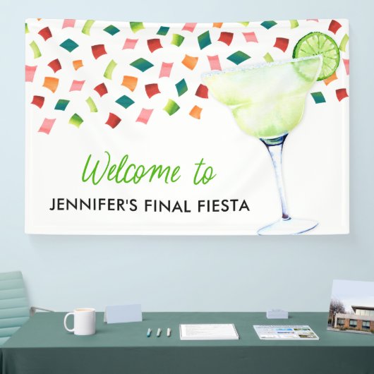 Letztes Fiesta Brautparty Party Willkommen Banner (Messe)