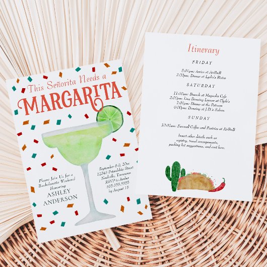 Letztes Fiesta Margarita Bachelorette Weekend Part Einladung