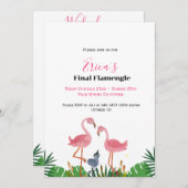 Letztes Flamengo Bachelorette & Wochenendreise Einladung (Vorne/Hinten)