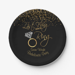Letztes Flug - Bachelorette - Gold ⭐ ⭐ ⭐ ⭐ ⭐ Pappteller