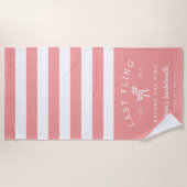 Letztes Flug vor dem Bachelorette-Wochenende Strandtuch (Vorderseite)