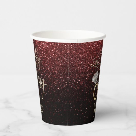 Letztes Flug vor dem Ring Bachelorette - Rot Pappbecher (Rechts)