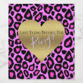 Letztes Flug vor dem Ring-Brautparty-Party Weinetikett (Einzelnes Label)