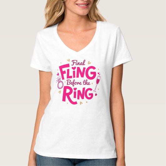 Letztes Flug vor dem Ring-Rosa-T-Shirt T-Shirt (Vorderseite)