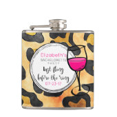 Letztes Flug vor dem Ring Wild Bachelorette Flachmann (Vorderseite)