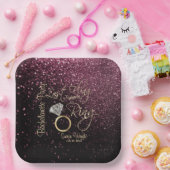 Letztes Flug vor der Bachelorette Rose Gold Pappteller (Party)