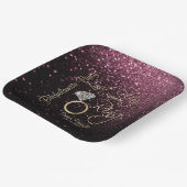 Letztes Flug vor der Bachelorette Rose Gold Pappteller (Gewinkelt)