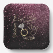 Letztes Flug vor der Bachelorette Rose Gold Pappteller (Vorderseite)