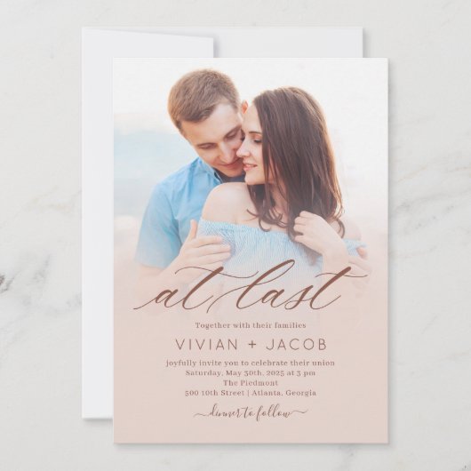 Letztes Foto Einladung zur Hochzeit (Vorderseite)