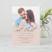 Letztes Foto Einladung zur Hochzeit (Stehend Vorderseite)