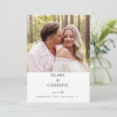 Letztes Foto Hochzeit speichern Sie das Datum Save The Date (Stehend Vorderseite)