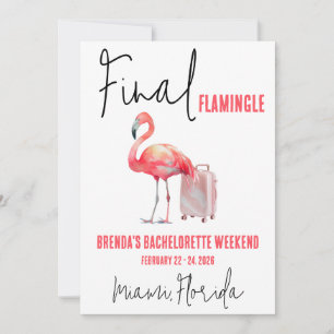 Letztes Junggesellinnen-Wochenende mit Flamingos,  Einladung