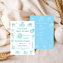 Letztes Kapitel vor dem Kapellbuch Bachelorette Einladung