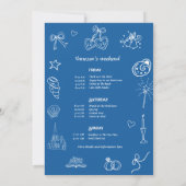 Letztes Kapitel vor dem Kapellbuch Bachelorette Einladung (Rückseite)