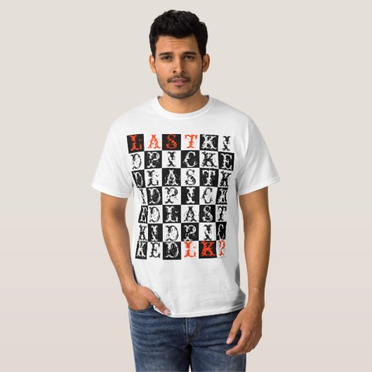 Letztes Kind ausgewähltes Checkered T-Shirt (Vorne ganz)