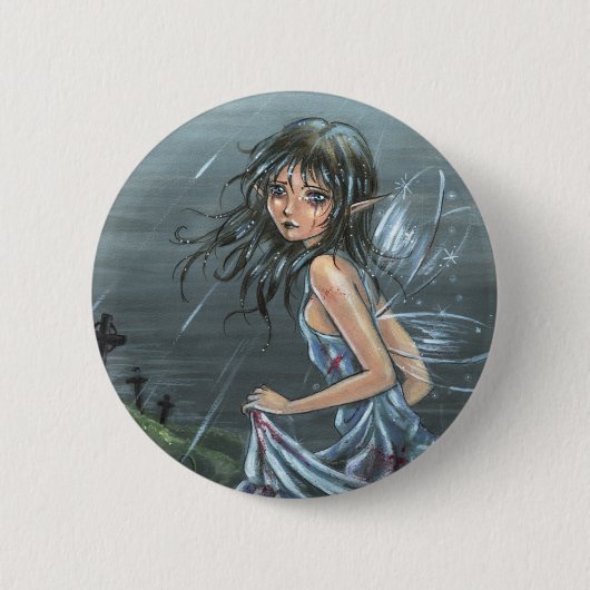 Letztes Lächeln-gotischer Abschiedsknopf Button (Vorderseite)