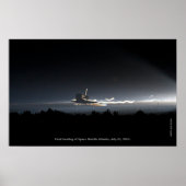 Letztes Landing von Space Shuttle Atlantis Print Poster (Vorne)