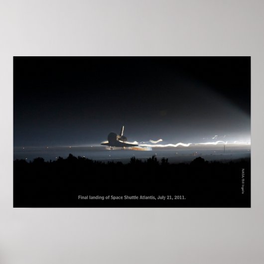Letztes Landing von Space Shuttle Atlantis Print Poster (Vorne)