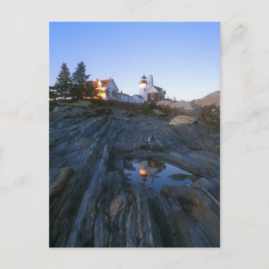 Letztes Licht an Pemaquid Point Postkarte (Vorderseite)