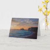 Letztes Licht auf Martin's Beach Grußkarte Karte (Gelbe Blume)