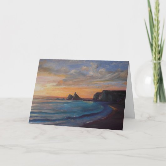 Letztes Licht auf Martin's Beach Grußkarte Karte (Vorderseite)
