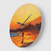 Letztes Licht der Sonnenuntergang Akrylwand Uhr (Winkel)