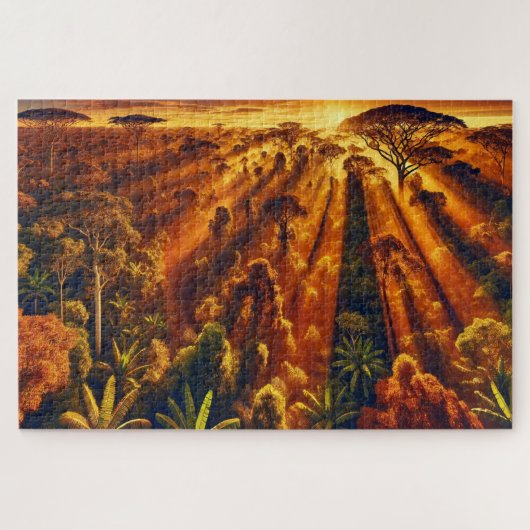 "Letztes Licht im Dschungel" - Jigsaw Puzzle (Horizontal)