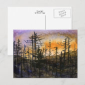 "Letztes Licht" Landstraßen Postkarte (Vorne/Hinten)