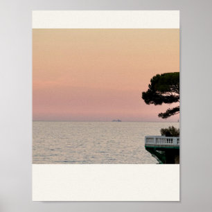 LETZTES LICHT — Mittelmeer-Sonnenuntergangs-Fotoku Poster