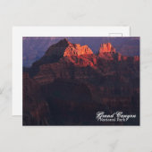 Letztes Light Sunset Glow Grand Canyon North Rim Postkarte (Vorne/Hinten)