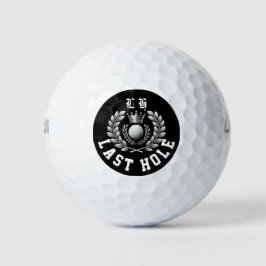 Letztes Loch LH Monogramm Krone & Lorbeerkranz Golfball