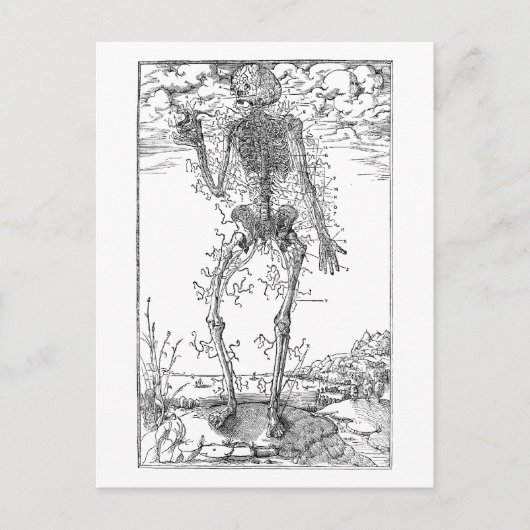 Letztes Nerv - Halloween Skelett Postkarte (Vorderseite)