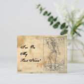 Letztes Nerv - Halloween Skelett Postkarte (Stehend Vorderseite)