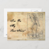 Letztes Nerv - Halloween Skelett Postkarte (Vorne/Hinten)