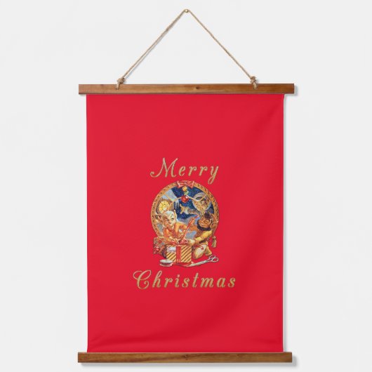 Letztes Paket Wandteppich Mit Holzrahmen (Vorderseite)