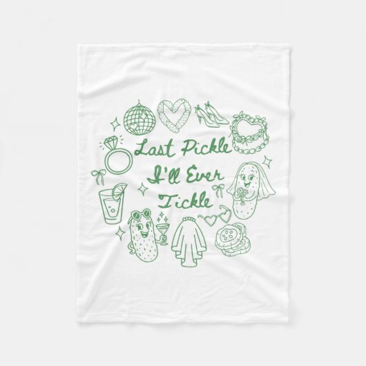 Letztes Pickle Ill je Tickle Funny Pickle Bachelor Fleecedecke (Vorderseite)