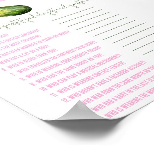 Letztes Pickle, lass uns ein Duschspiel mischen Poster (Ecke)